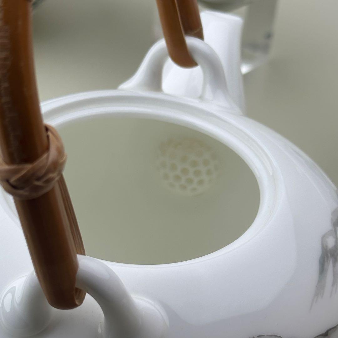 深川製磁 Imperial ボーンチャイナ 山水 茶器揃 皇室御用達表記