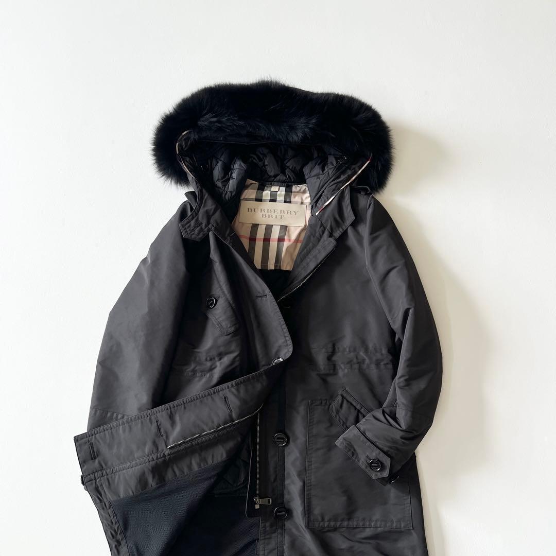 ▼極美品✨BURBERRY BRIT モッズコート ラクーンファー ライナー付