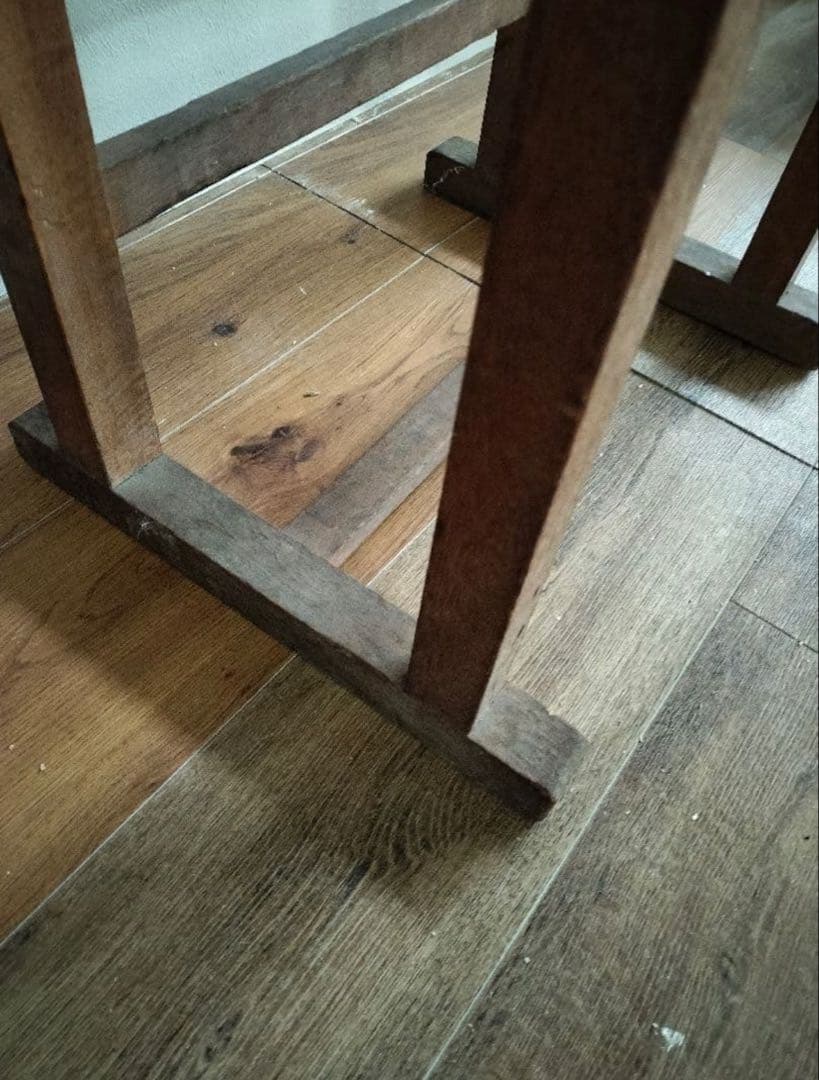 引っ越し前セール　アンティーク　机　学習机　古道具/昭和レトロ/小学校机