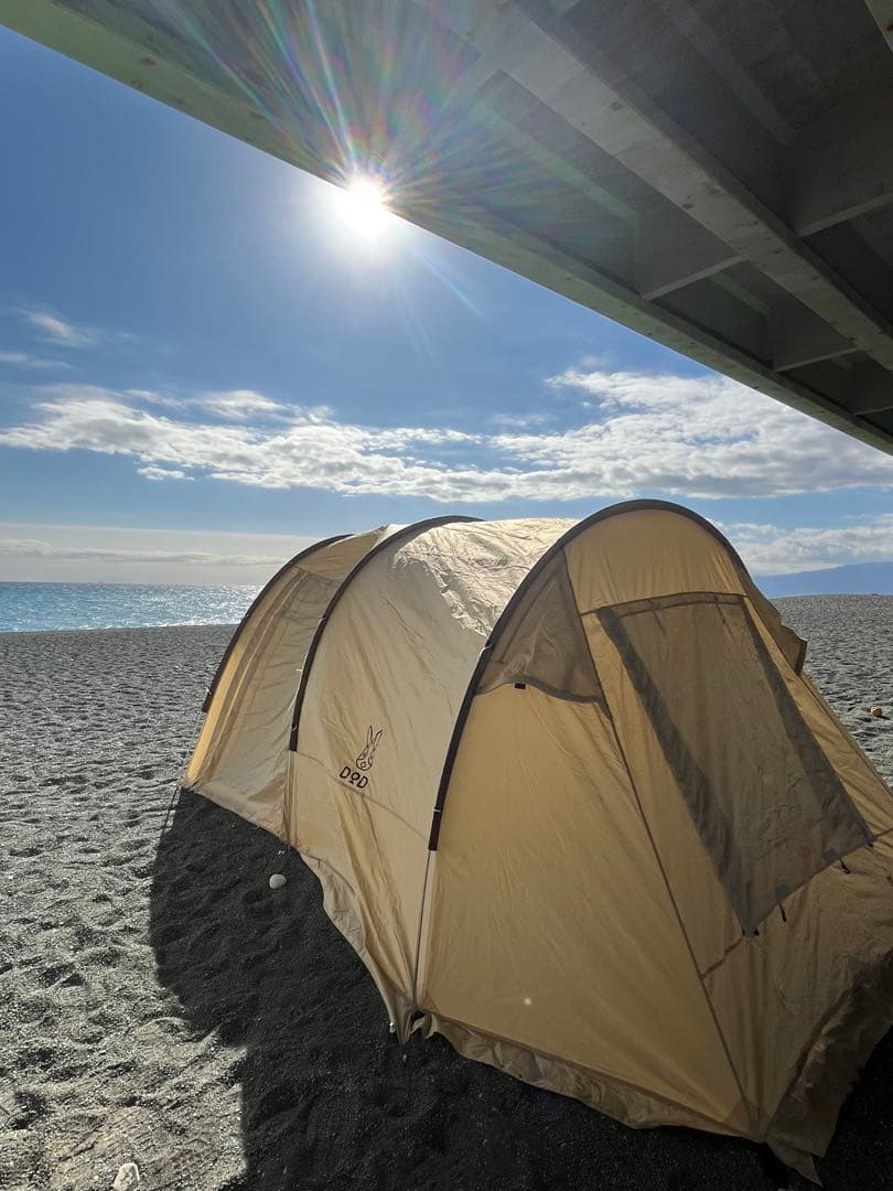 【美品】DOD カマボコテントミニ 別注モデル ベージュ×ダークブラウン