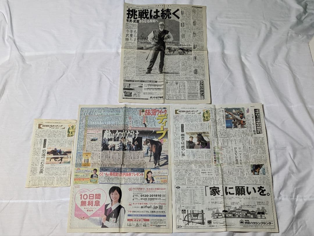 ディープインパクト　武豊　菊花賞　競走馬　写真パネル　額縁入り　スポーツ新聞付き