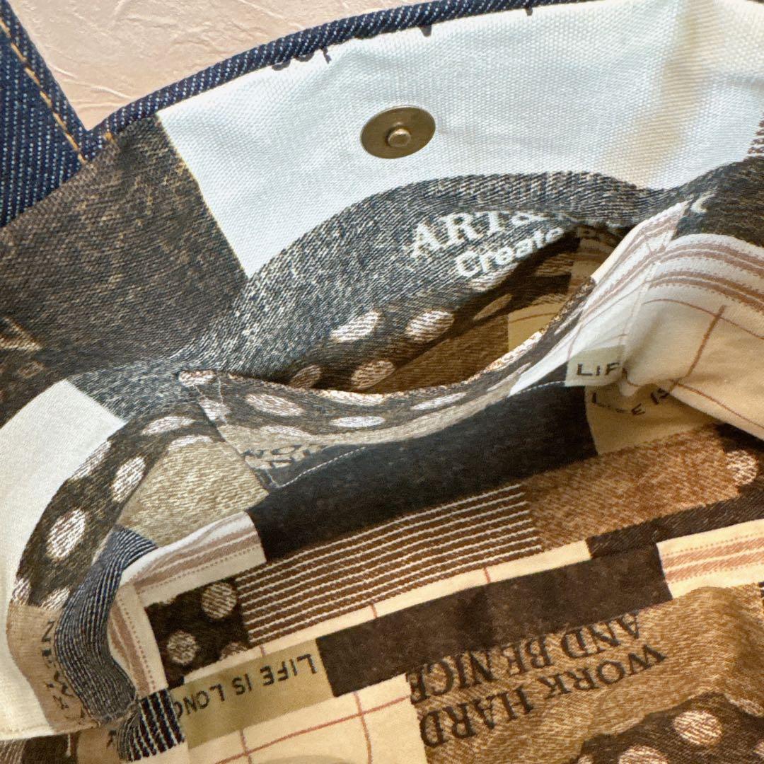 N*o様 コヤンイサムチョン♡豹柄リトルサンダーちゃんのデニムフリルトートバッグ