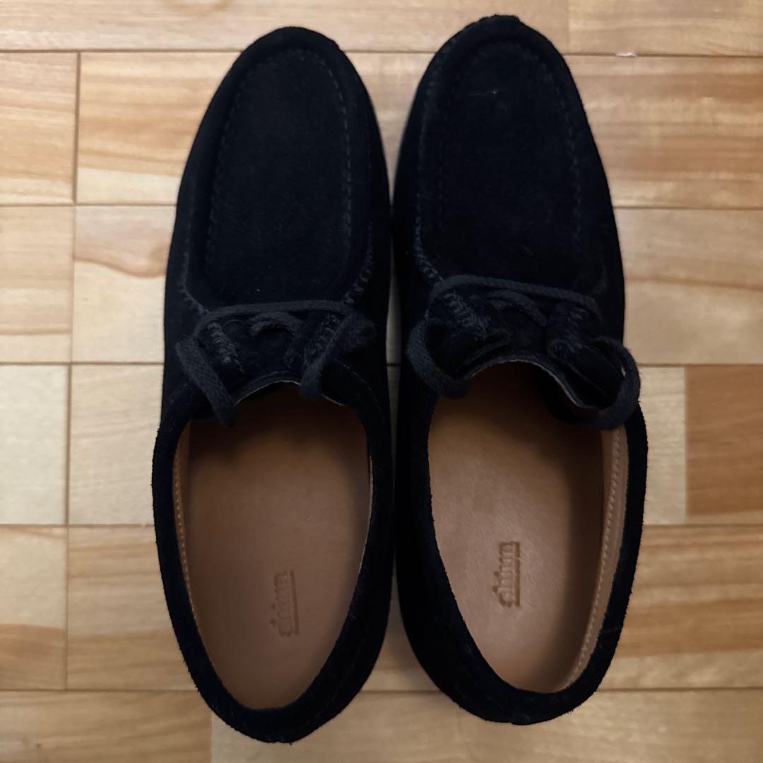 靴 shiun BLACK SUEDE MOCCASIN
