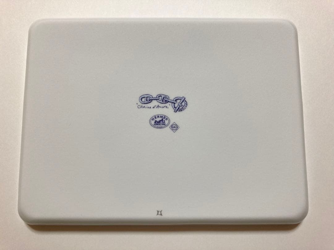 エルメス　シェーヌダンクル　スクエアプレートHERMES陶器トレイ　ブランド食器