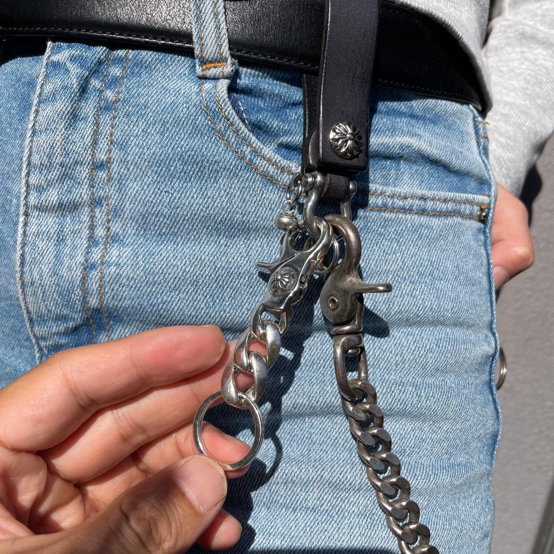 職人品 シルバー925 クロスボール キーチェーン キーホルダー キーリング 鍵