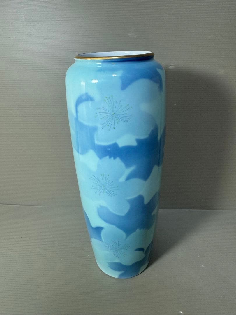 2349 深川製磁　色絵彩磁　金彩　花瓶