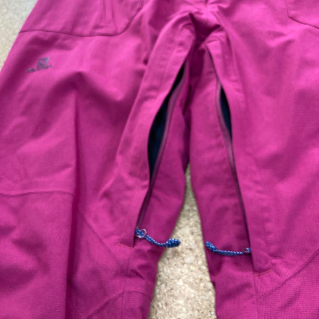 【美品】サロモン salomon スキーパンツ スキーウェア Mレディース紫