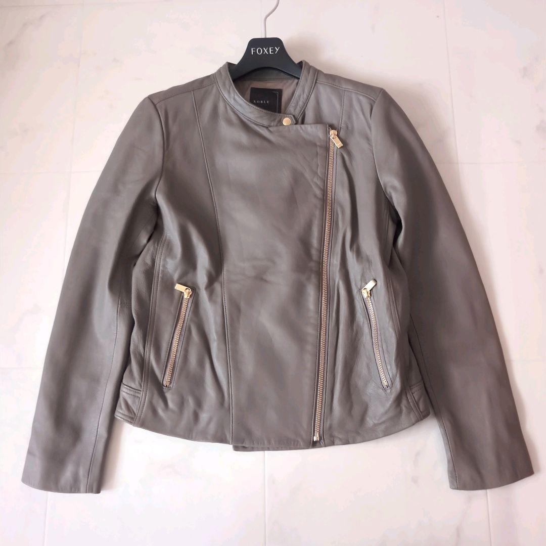 ノーブル ソフトラムレザー ライダース ブルゾン 40 羊革 2021AW