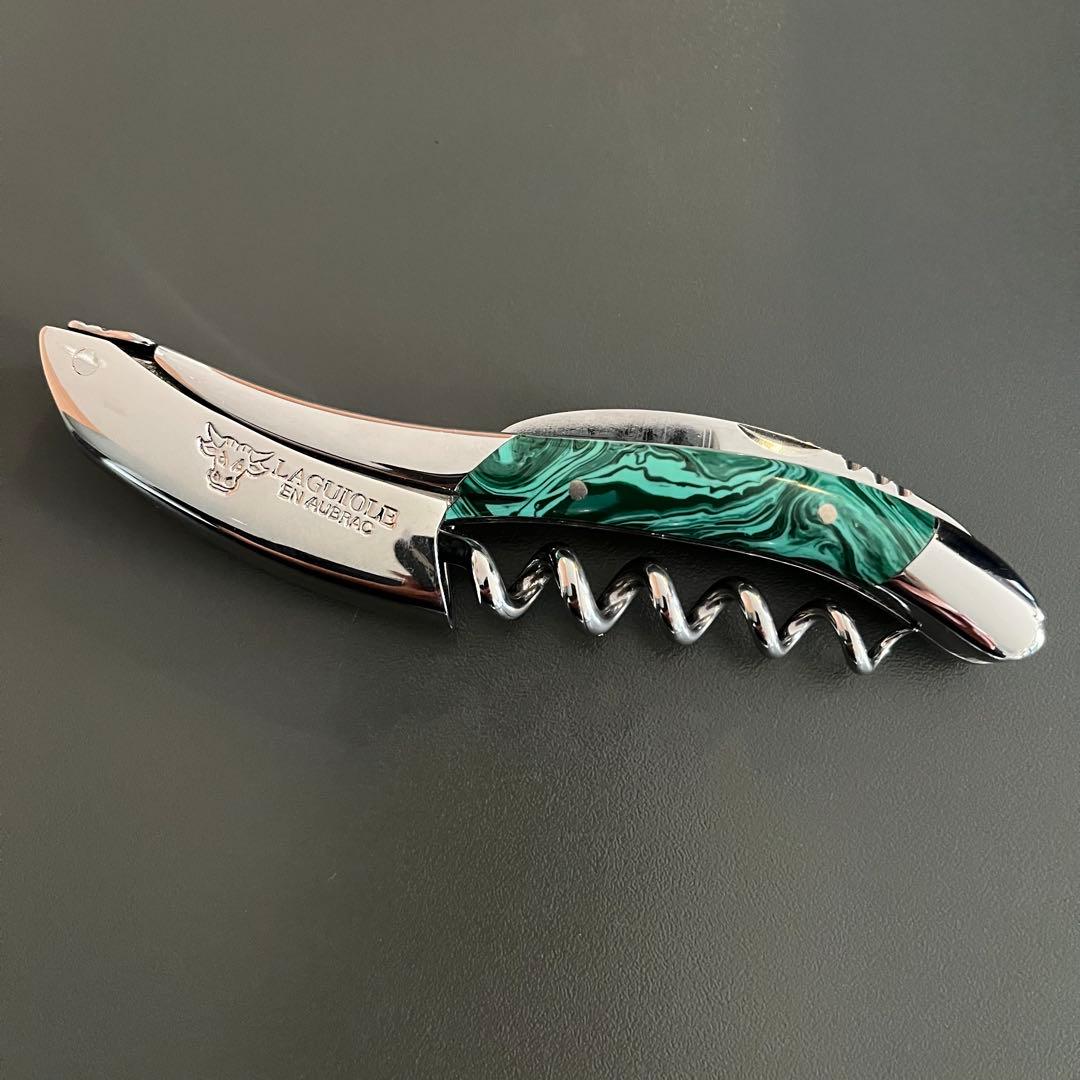 ［美品］ラギオール・アン・オブラック マラカイト ソムリエナイフ