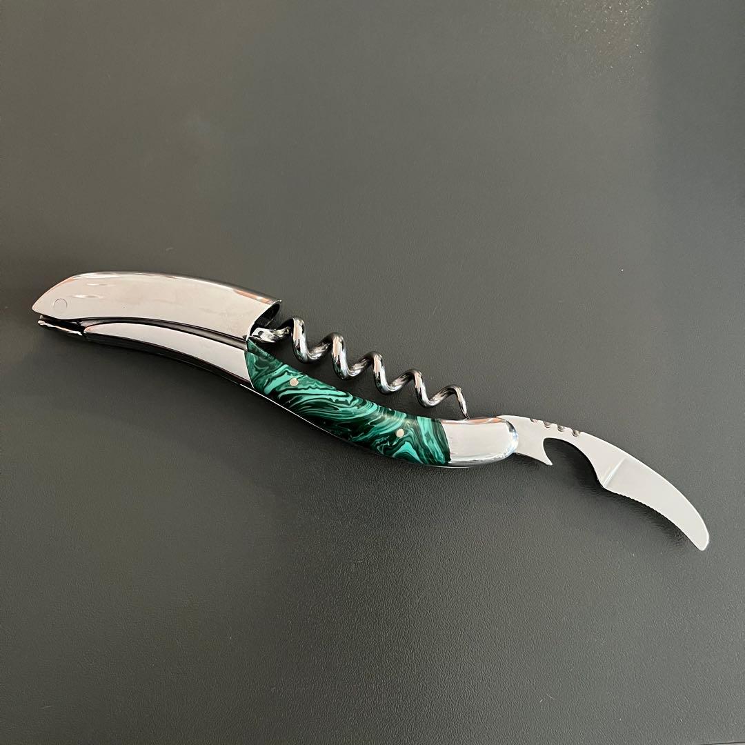 ［美品］ラギオール・アン・オブラック マラカイト ソムリエナイフ