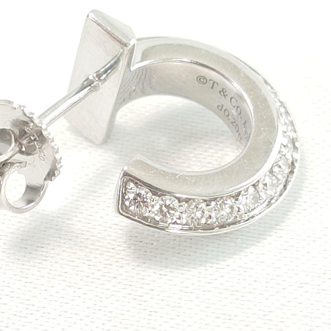 【美品】ティファニー K18WG T ワン フープ ピアス 片耳用 6625