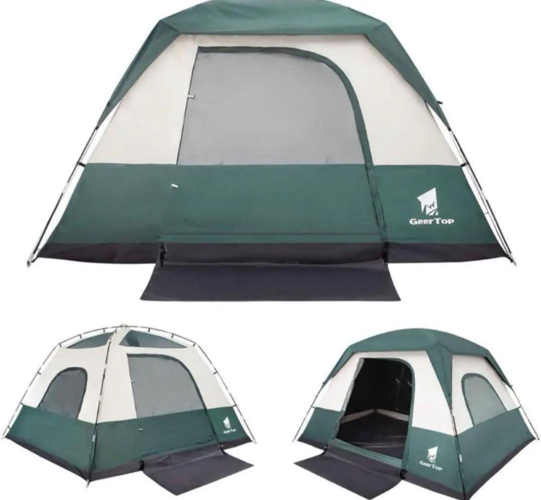 即日発送可 GEERTOP テント　4-6人用 アウトドア キャンプ ギアトップ