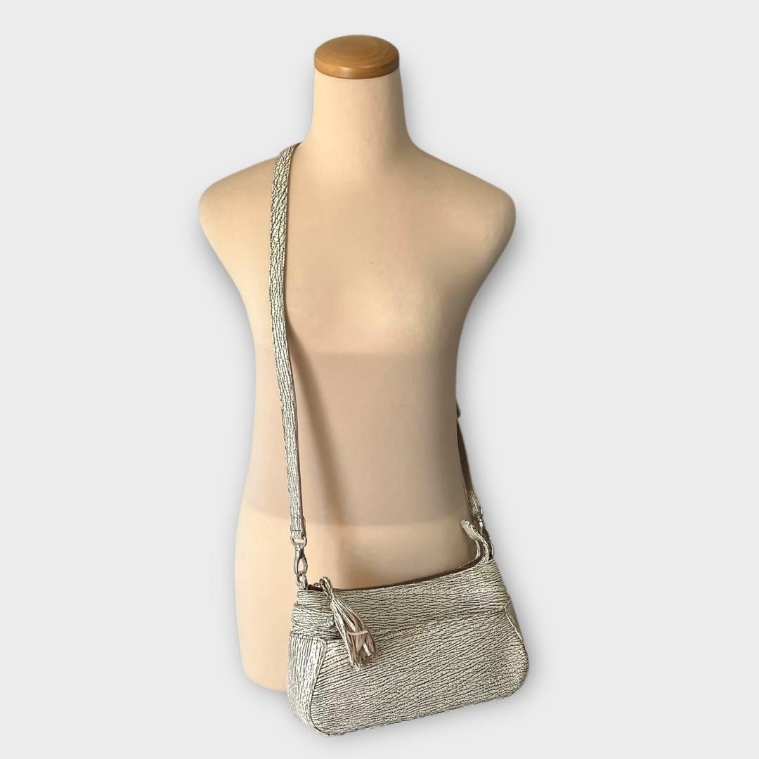 【美品】JRA ラクジュ　バッグ　ショルダー　ハンド　2way シャークレザー革