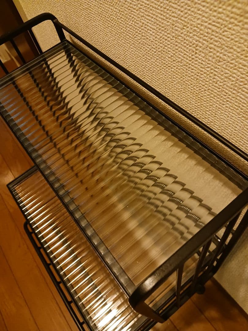 unico STELLA スモールシェルフ アイアン×ガラス