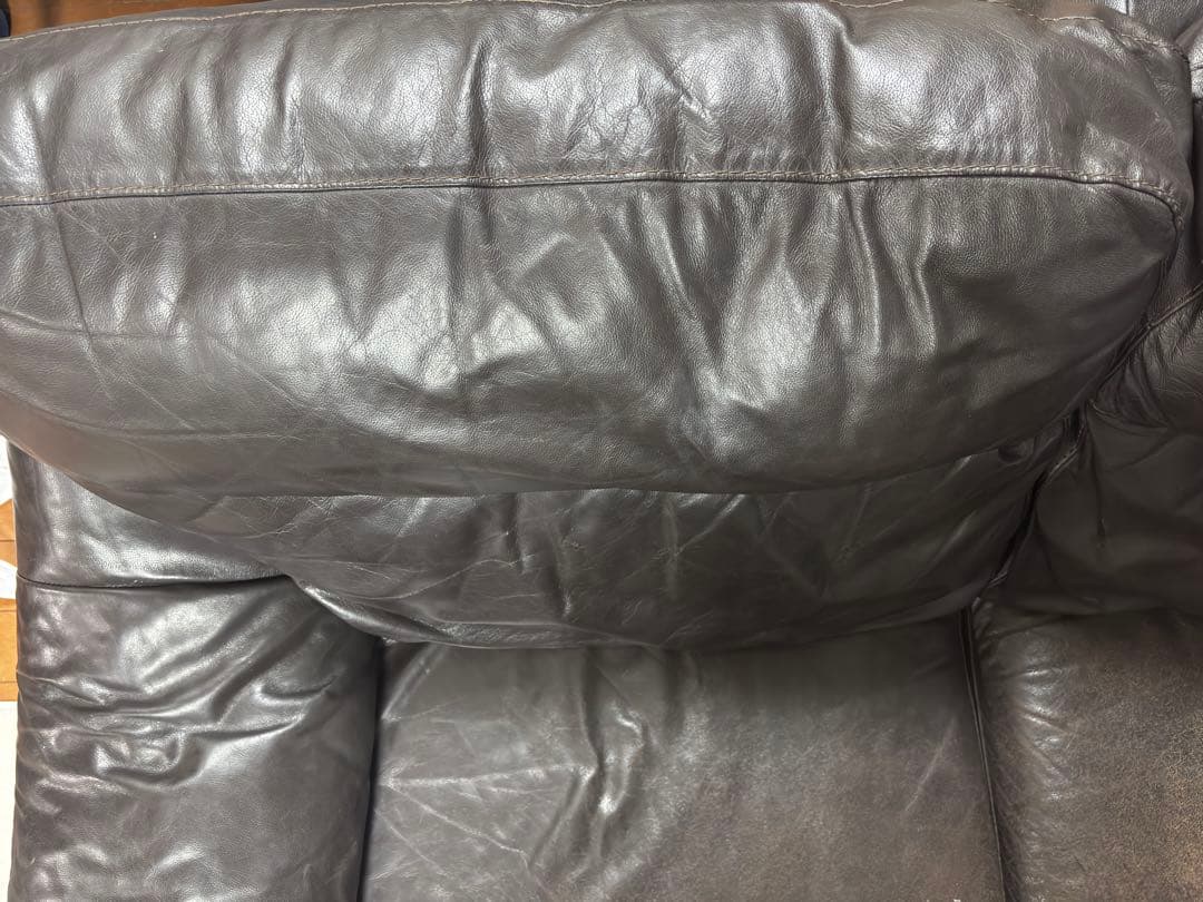 高級ソファ 本革 大塚家具 茶色 レザーワールド　3人サイズ