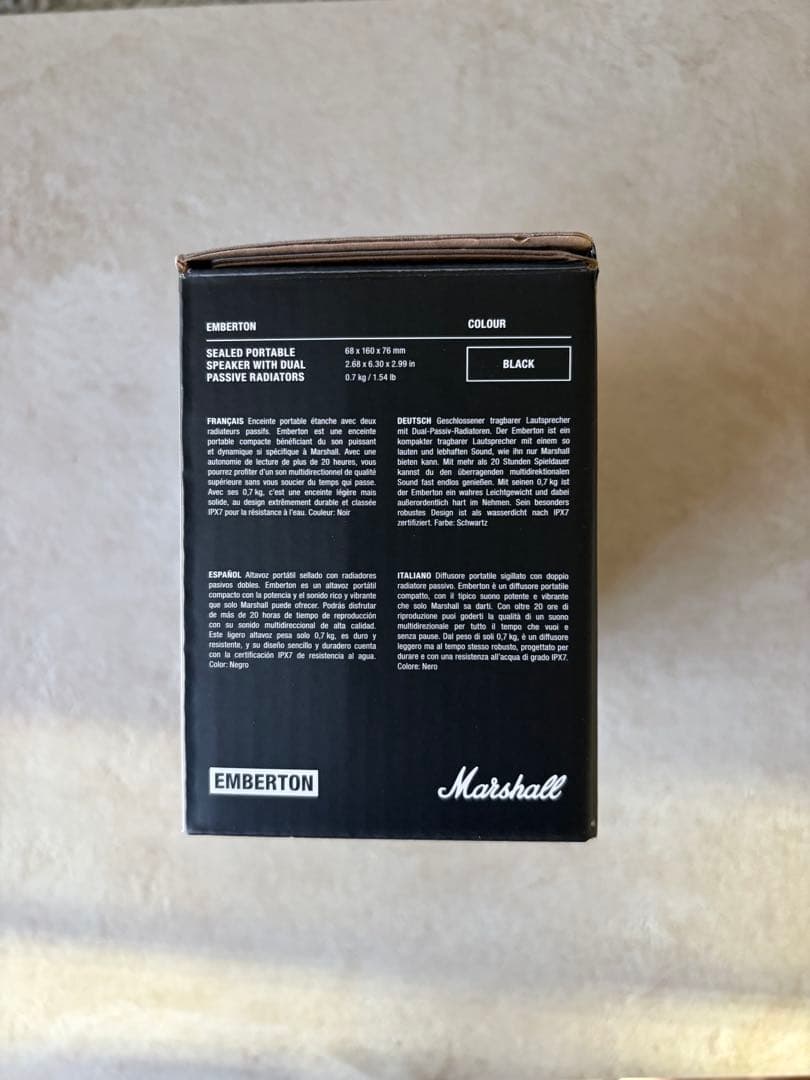 Marshall ワイヤレススピーカー ブラック　EMBERTON