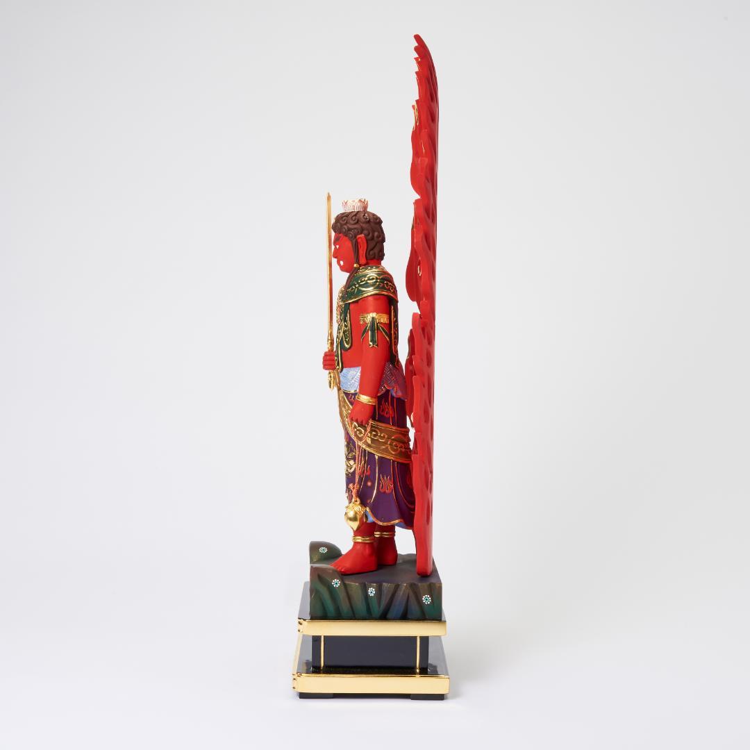 楠　立赤不動明王　70ｃｍ　濃彩切金 #072