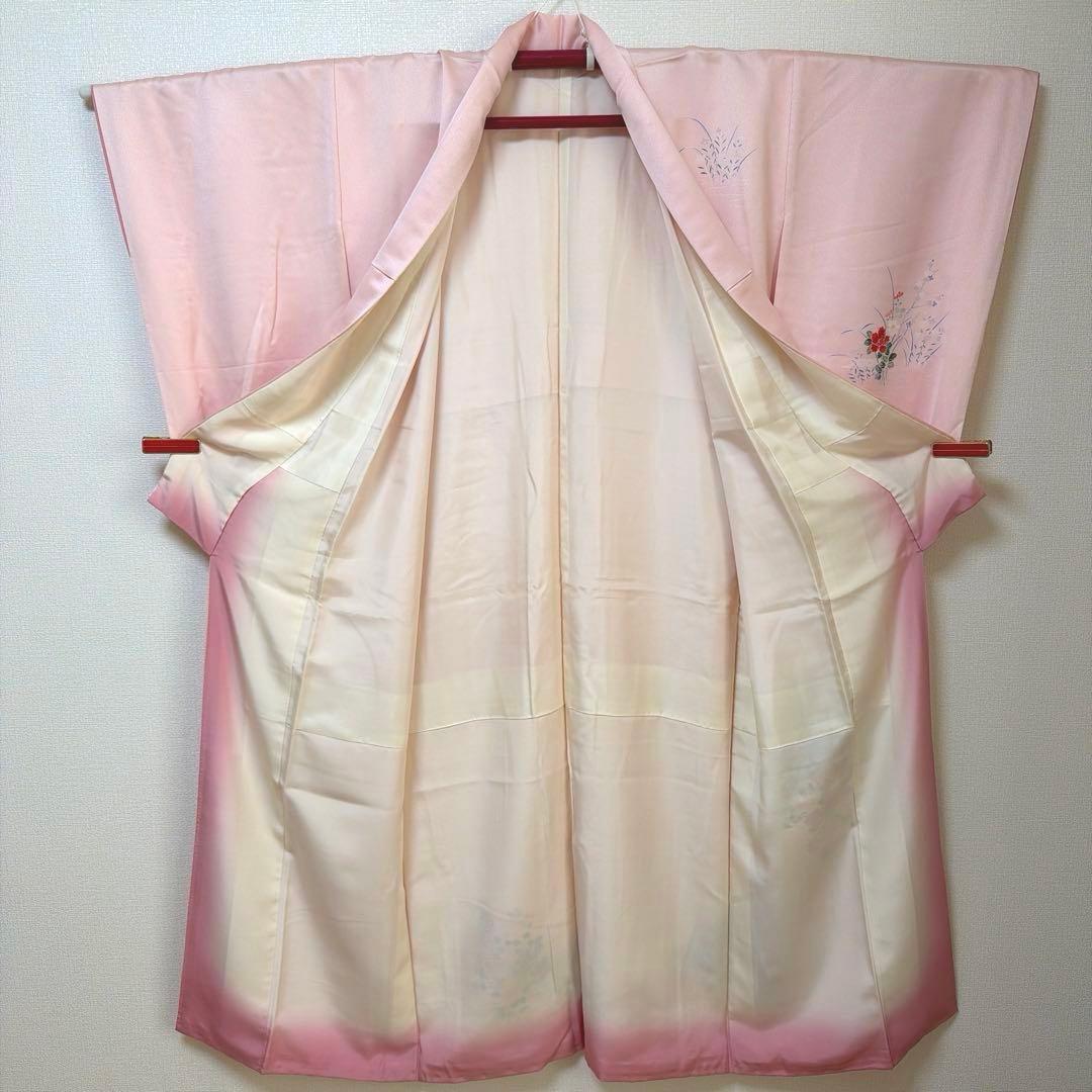 28 訪問着フルセット 正絹 ピンク 桃