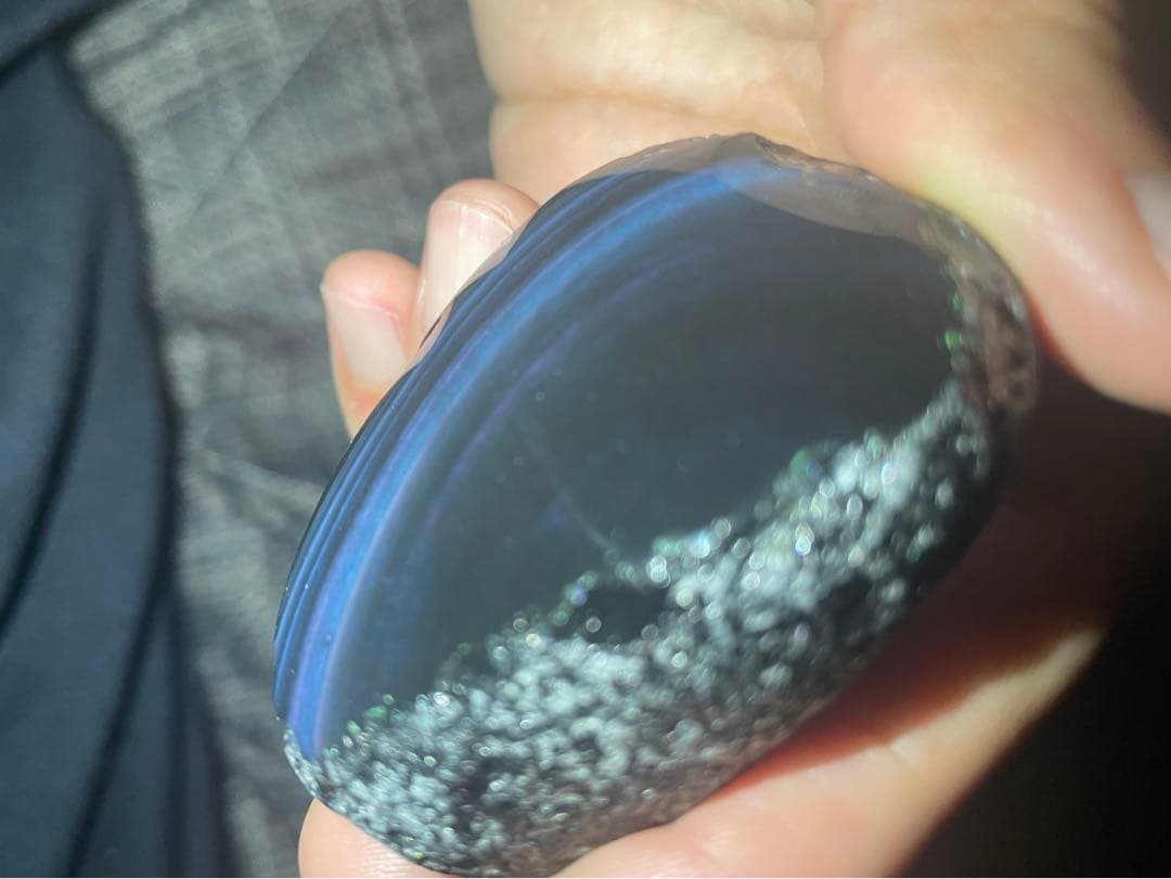 研磨品　十勝石玲瓏　ブルーレインボー　特級品