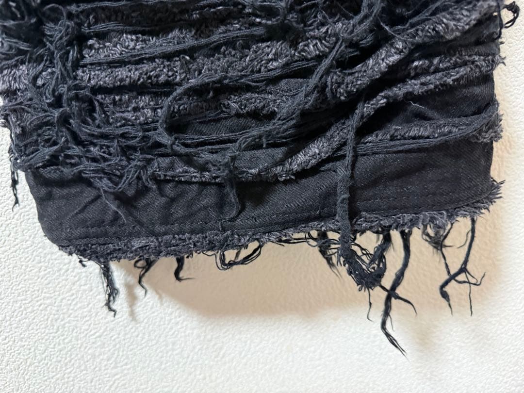 UNIZworld White Eyes Pants ダメージワイドデニムパンツ