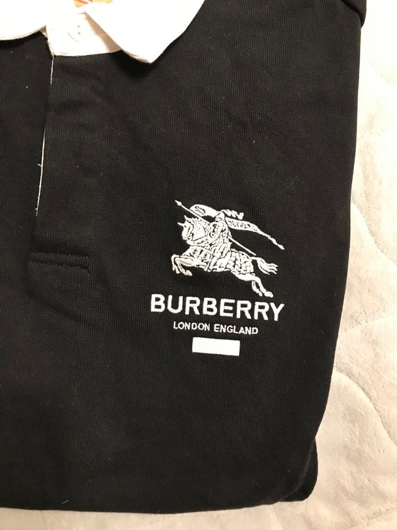Supreme シュプリーム バーバリー　ラガーシャツ　ブラック　黒
