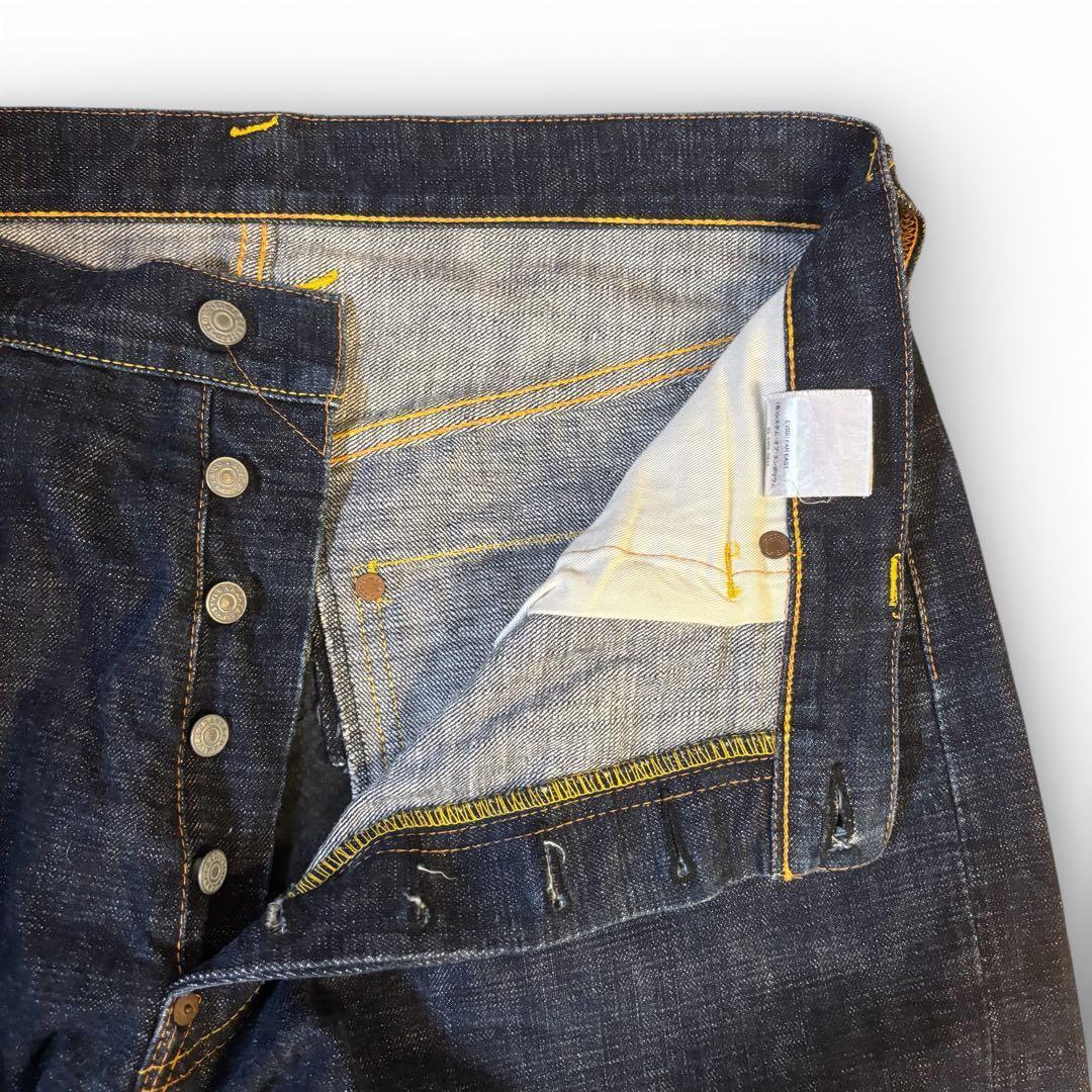 戸*妹様 EVISU エビス 大黒 レザー ブラック ビックカモメ 赤耳 W36