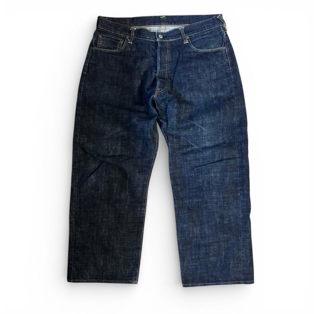 戸*妹様 EVISU エビス 大黒 レザー ブラック ビックカモメ 赤耳 W36