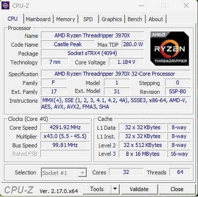 AMD Threadripper 3970X 32コア 対応マザーボードセット