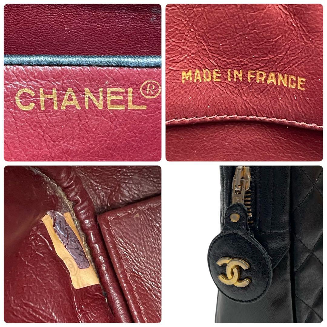 シャネル マトラッセ ラムスキン チェーン ショルダー トート バッグ レザー