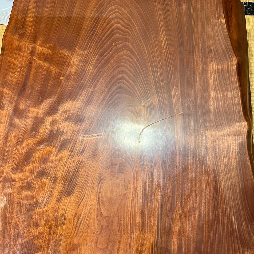 9/30まで！ 配送 設置費込み！ 天然木一枚板　座卓　ガラストップあり