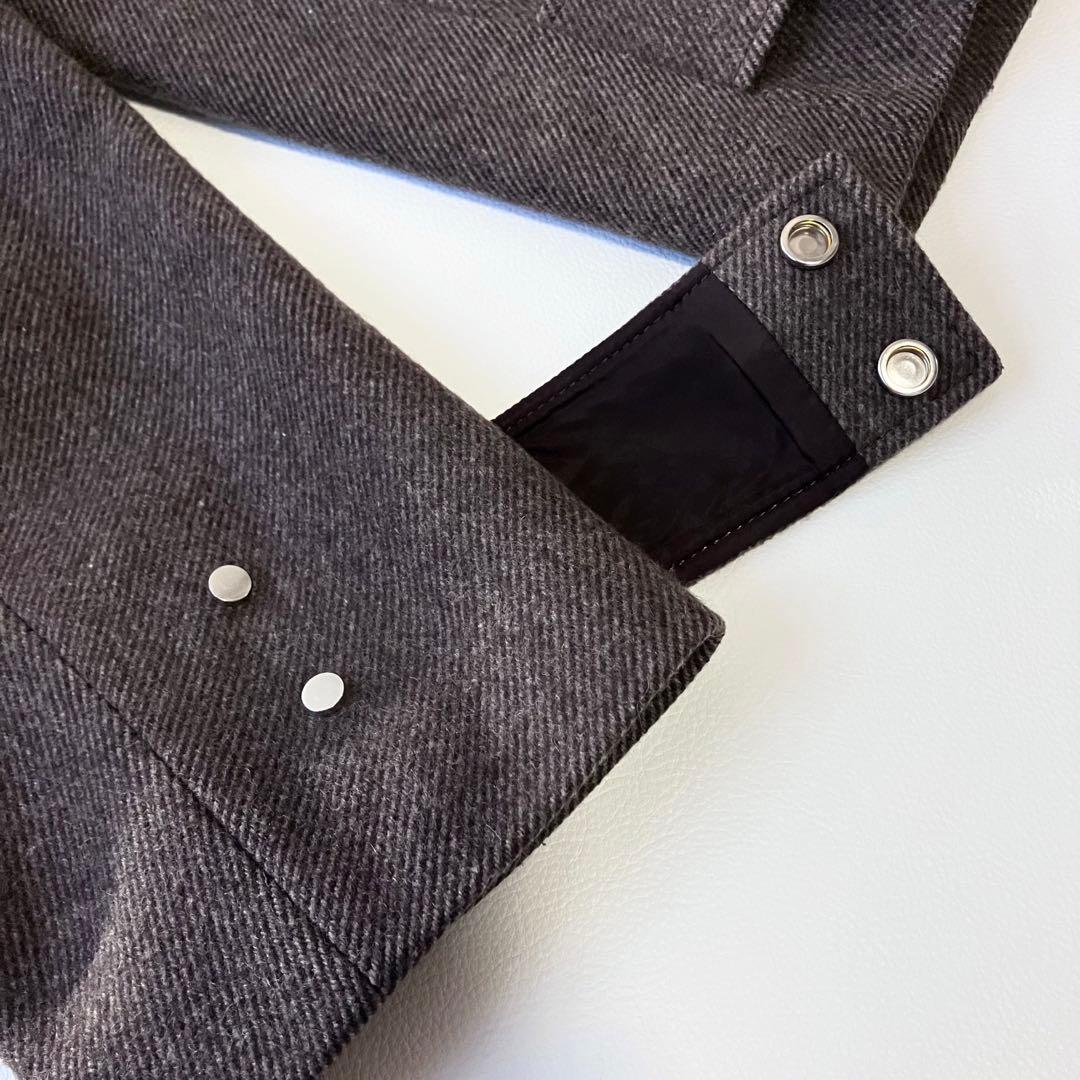 極美品 ユナイテッドアローズ スタンドカラーコート 定価4.6万円 ウール 茶色