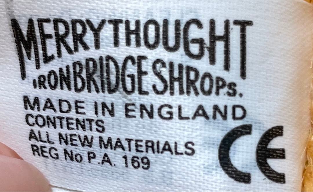 〈Merrythought 〉テディベア　チーキーオレンジアイズ　小田急ハルク