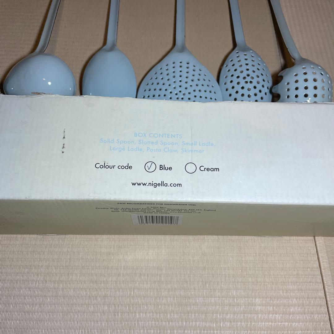 ほうろう 琺瑯 エナメルコーティング レードル、スプーン、パスタサーバー セット