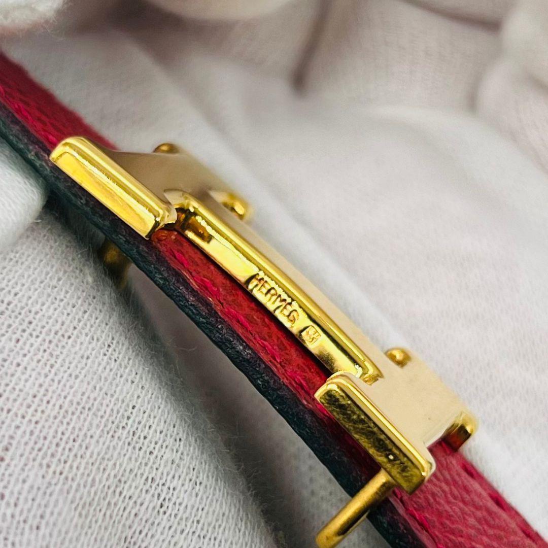 エルメス コンスタンス　ミニ　サイズ65 ベルト ボルドー レザー リバーシブル