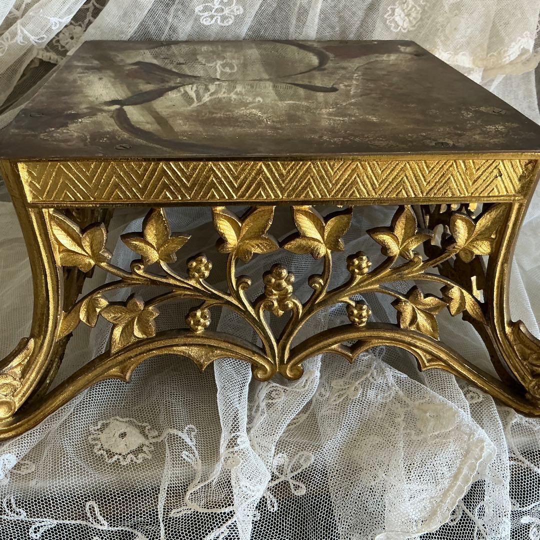 ＊希少＊１９世紀フランスアンティーク　ブロンズ×金鍍金　ディスプレイ台　ポワドレ