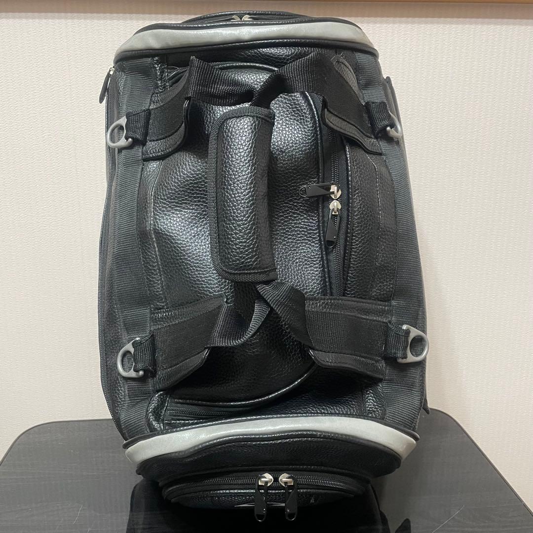 Oakley オークリー　ゴルフバッグ　ボストンバッグ　レザー　ブラック　刺繍