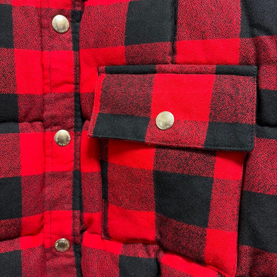 ボーイズマーケット別注クレセントダウンバッファローチェック未使用品　XXL