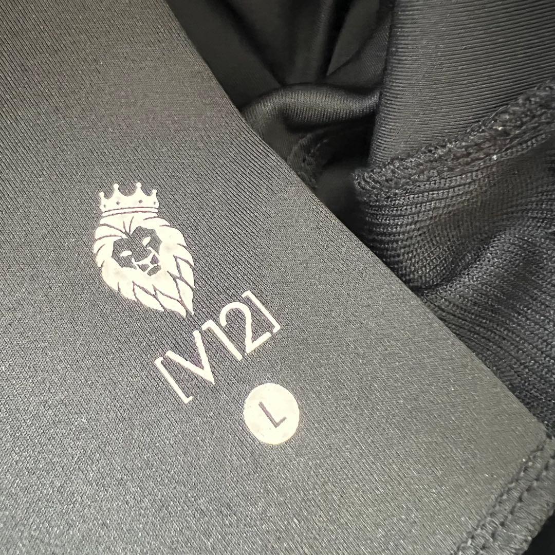 V12 ヴィトゥエルブ　セットアップ　ジャケット　パンツ　メンズ　総柄　L 黒