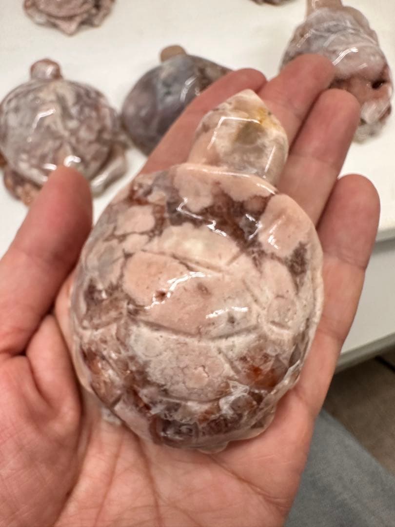 SALE. 一律6000円　ピンクアメジスト　カメ　タートル　天然石　開運