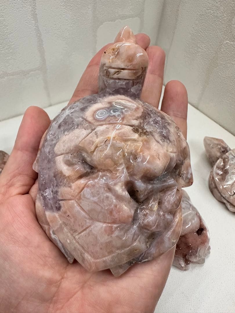 SALE. 一律6000円　ピンクアメジスト　カメ　タートル　天然石　開運