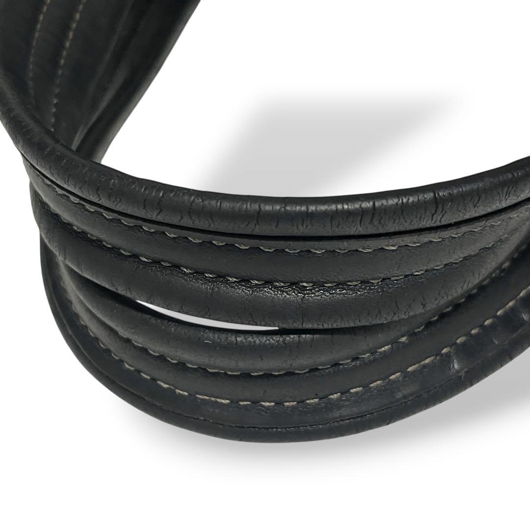 コーチ　2way ビジネスバッグ　ブリーフケース　型押しロゴ　A4可　レザー　黒