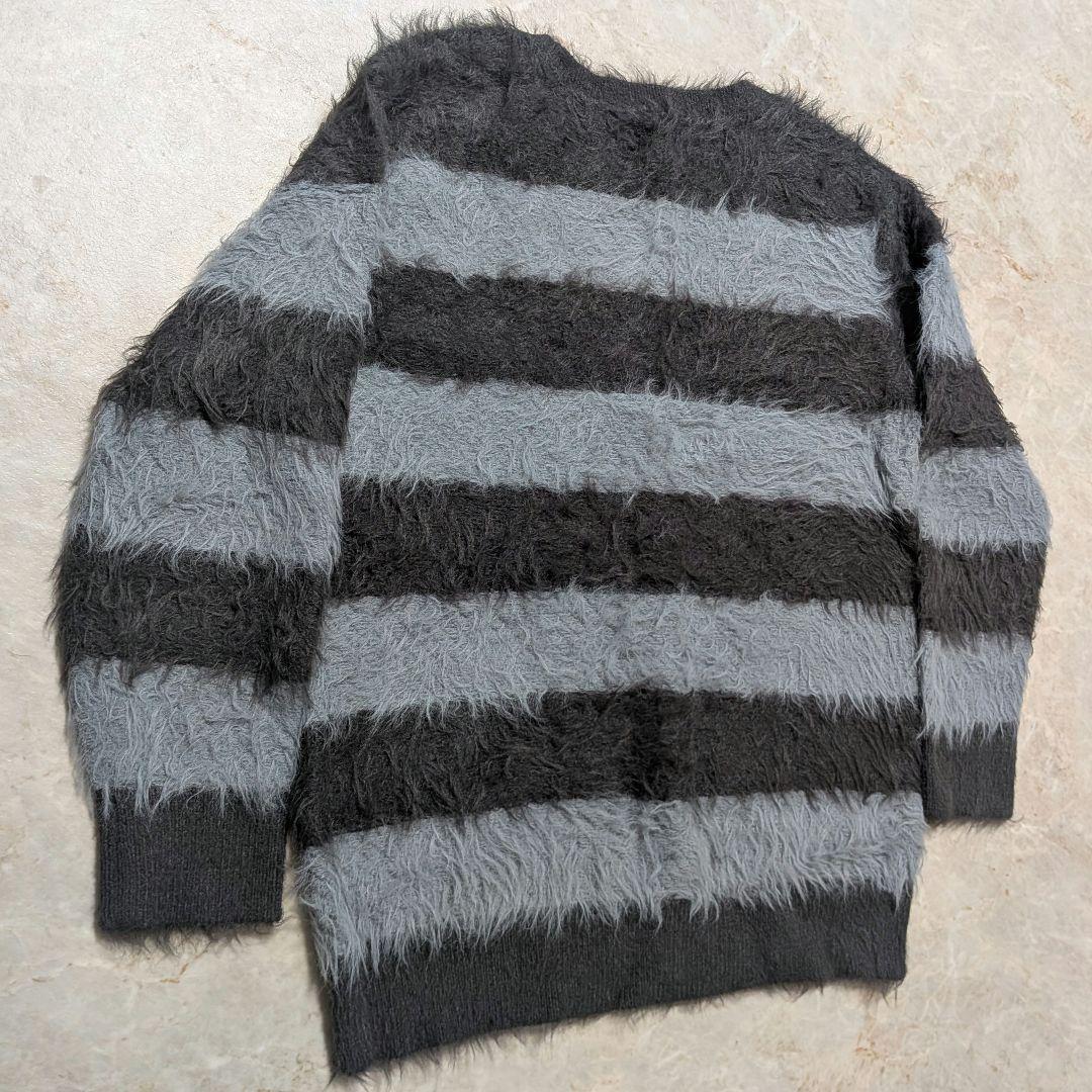 名作★廃盤品ナンバーナイン フェザーファーヤーンシャギーニットセーターアッシュ1