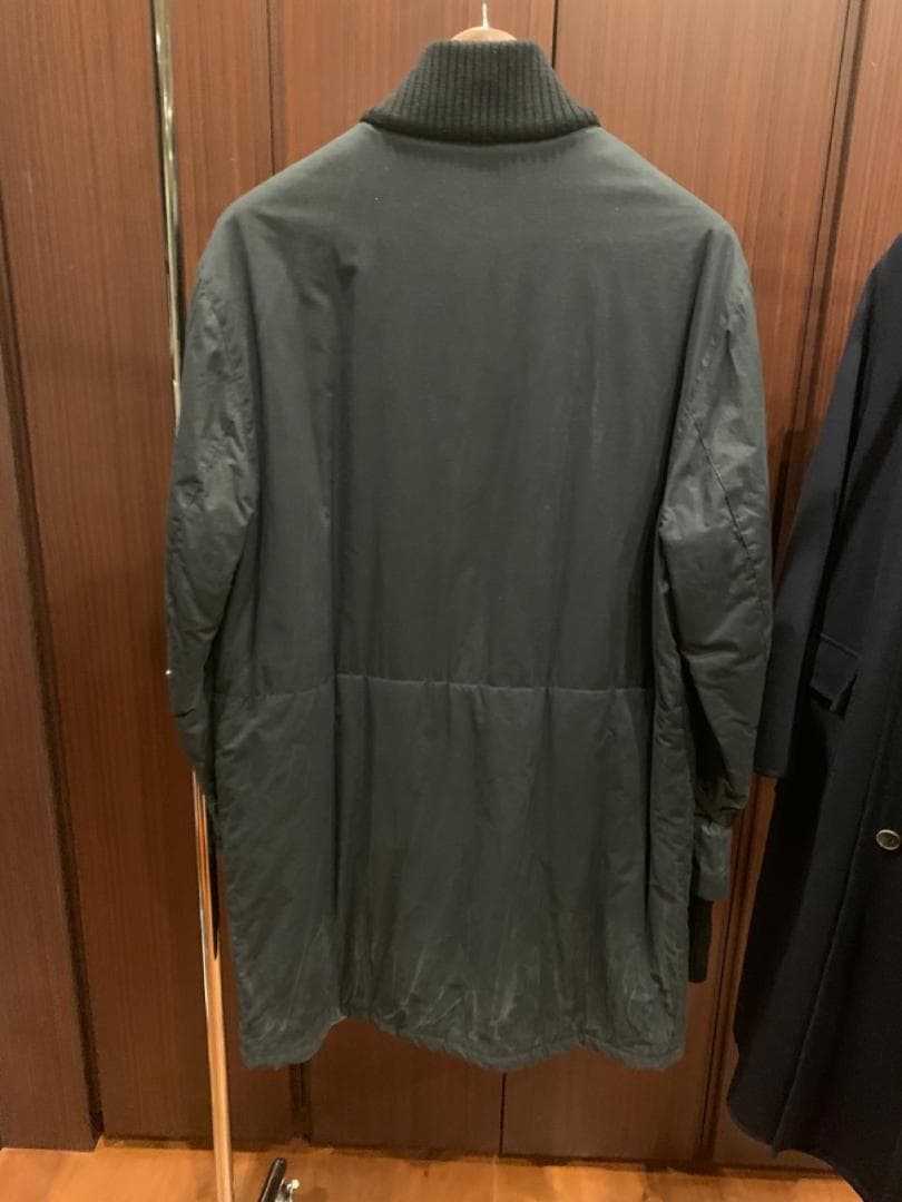 【汚れ&ベタつきあり】PRADA コート ダークグレー S