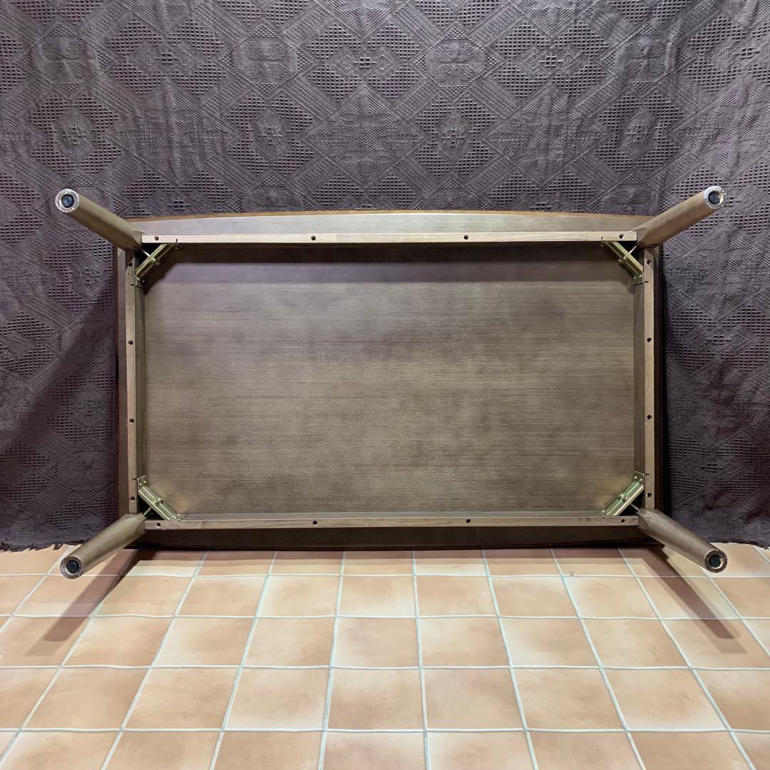 【美品】ボート形（船形・トノー型）120cm幅 テーブル ウォールナット突板材