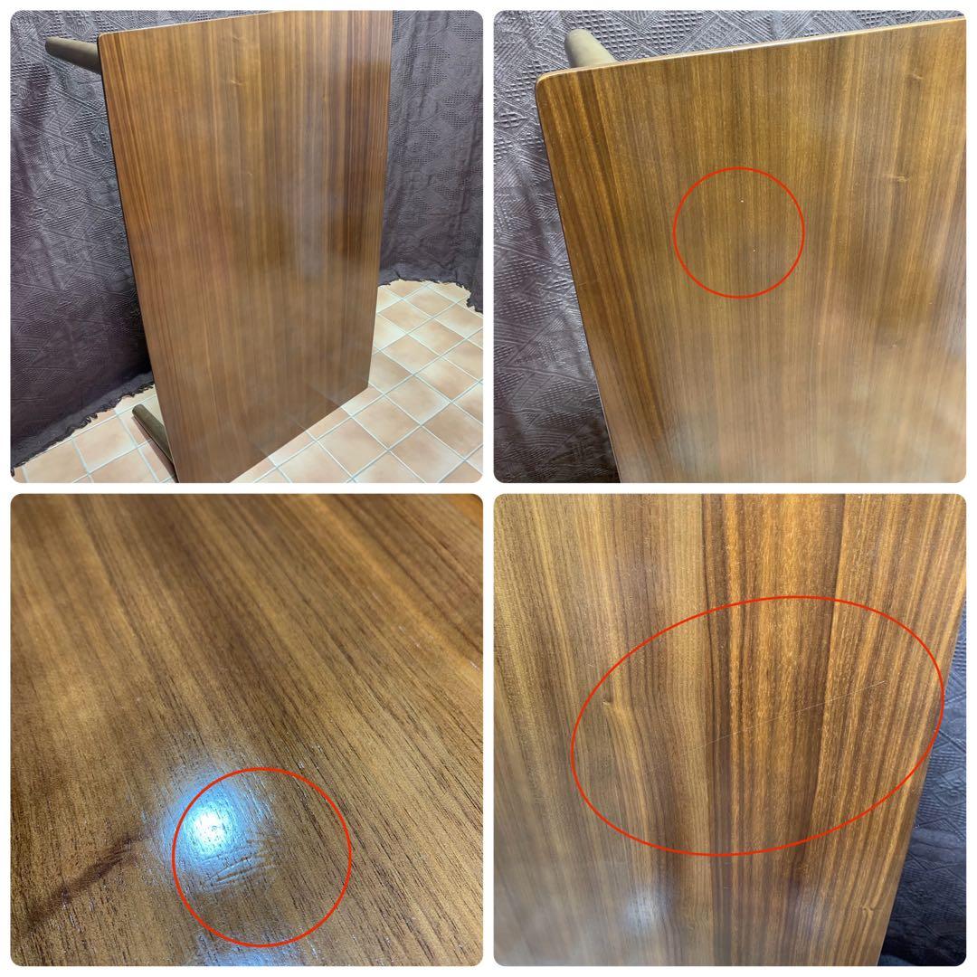 【美品】ボート形（船形・トノー型）120cm幅 テーブル ウォールナット突板材