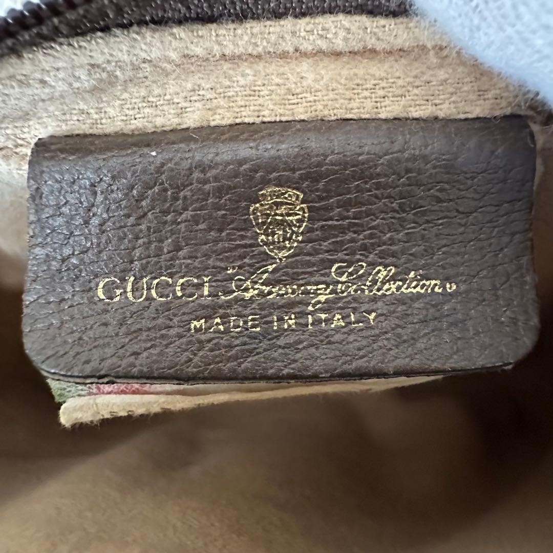 希少 紙タグ 袋付 グッチ GG 金具 レザー ショルダーバッグ シェリーライン