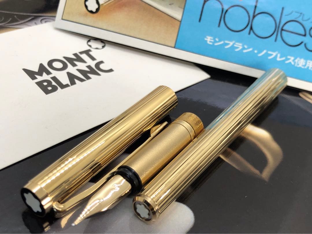 モンブラン　★金運を呼ぶ総金張り未使用に近い価値の高い逸品！ノブレスNo1147