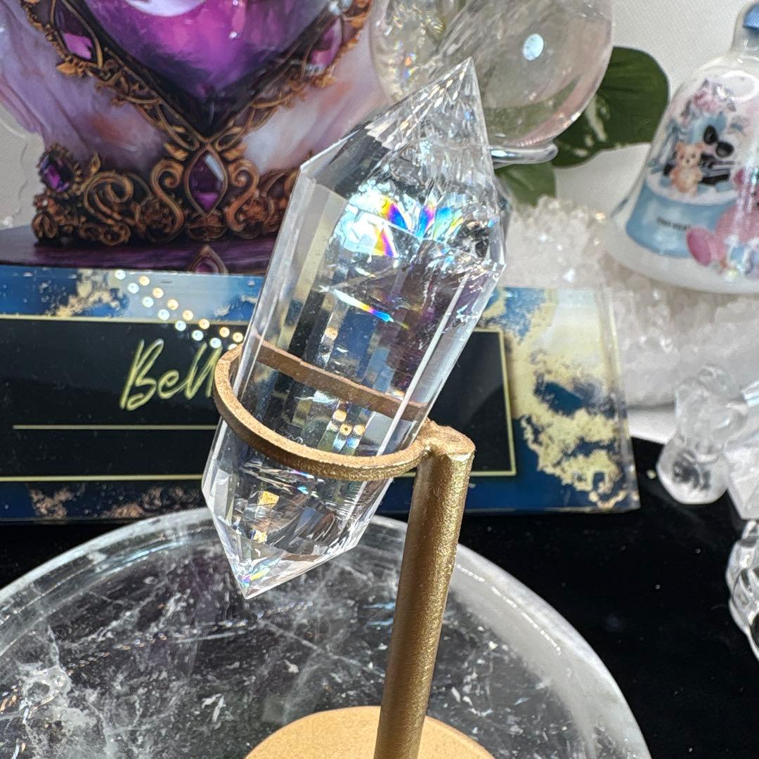 高品質 水晶24面ダブルポイント♡No.2528