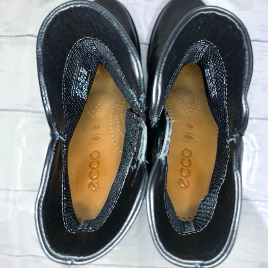 ECCOレザーミッドカットブーツ Sculpted Lx 55 ブラック レザー