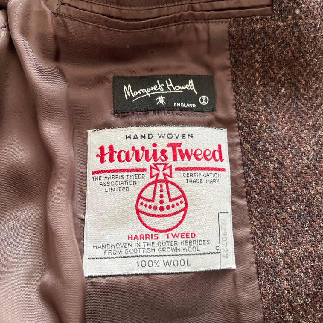 美品MHL コート マーガレットハウエル Harris Tweed ベルト付き